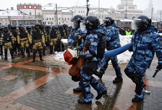 Russia Navalny Supporters Rallies