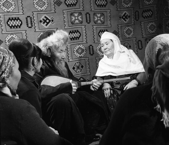 Amateur actors of Kazakh collective farm