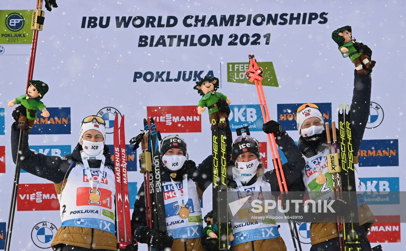 Slovenia Biathlon Worlds Mixed Relay