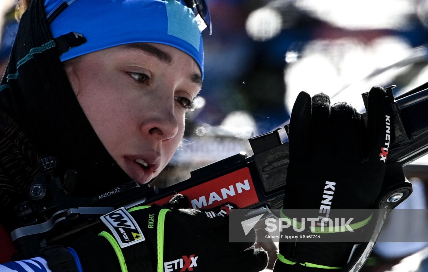 Slovenia Biathlon Worlds Women Sprint