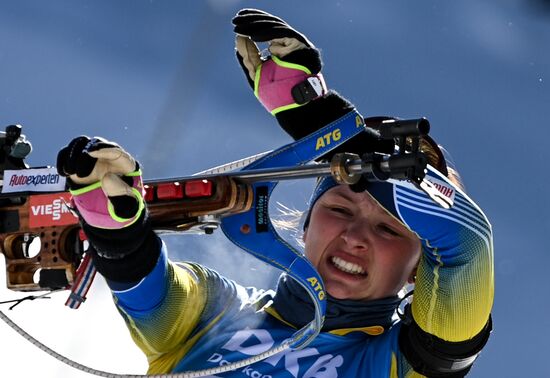 Slovenia Biathlon Worlds Women Sprint