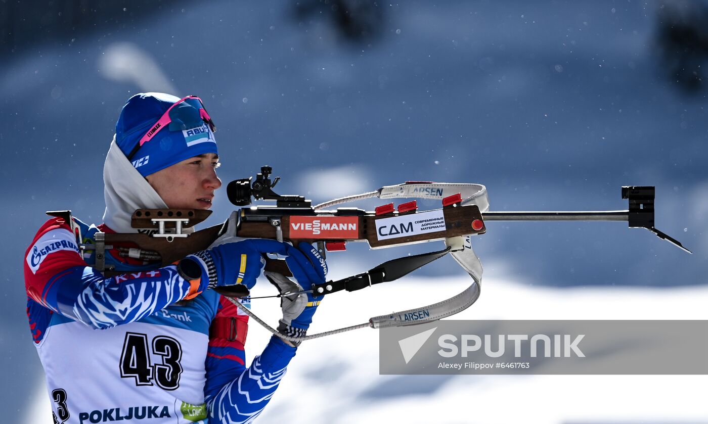 Slovenia Biathlon Worlds Women Sprint