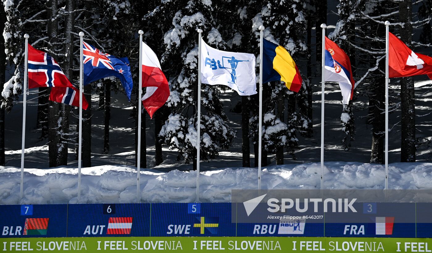 Slovenia Biathlon Worlds Women Sprint