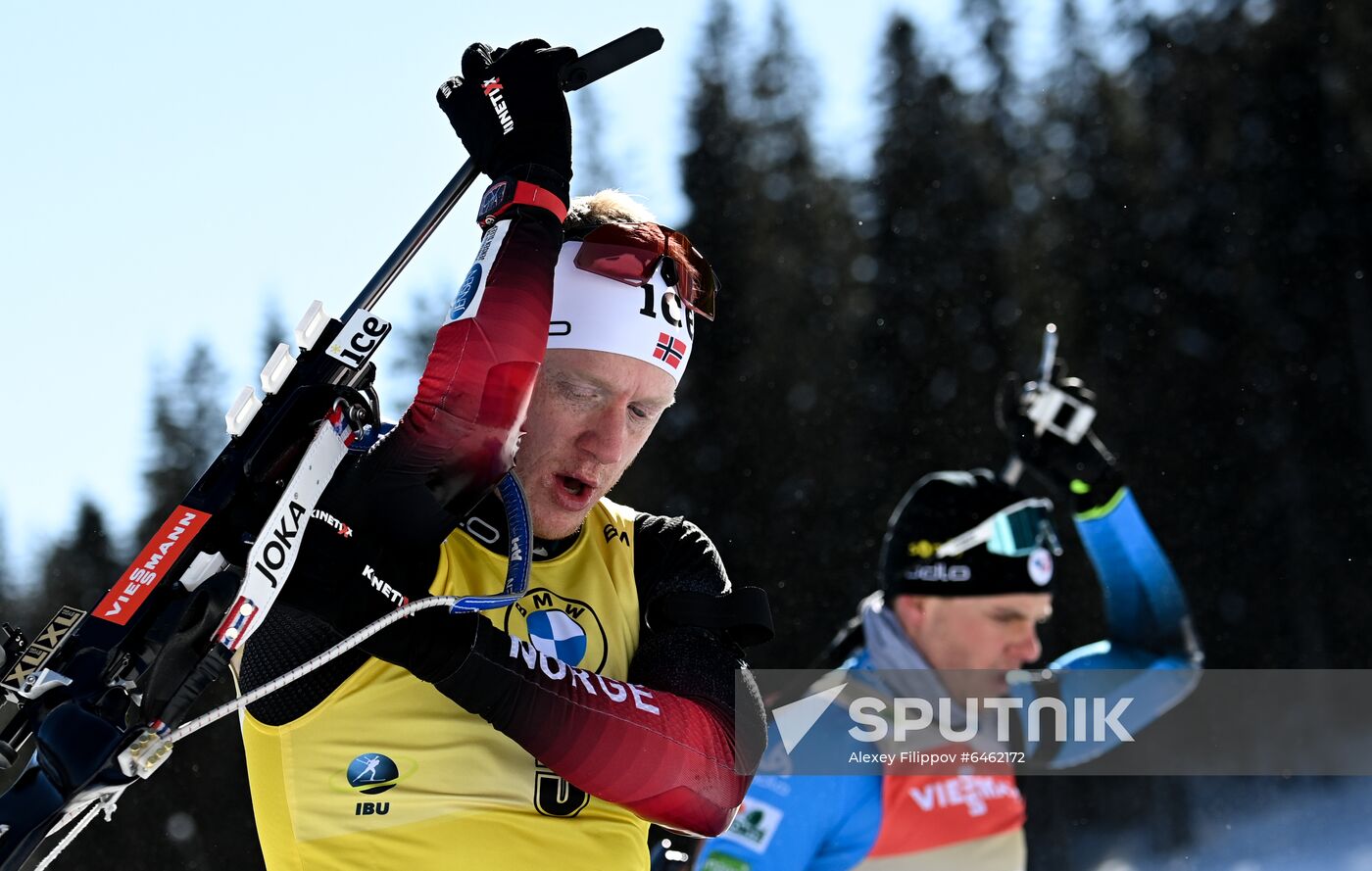 Slovenia Biathlon Worlds Men Pursuit