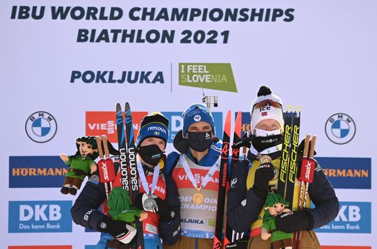 Slovenia Biathlon Worlds Men Pursuit