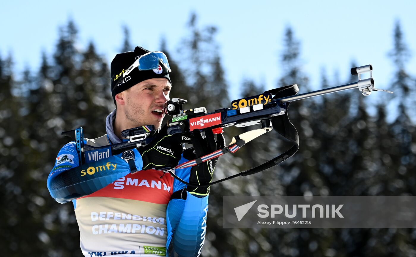 Slovenia Biathlon Worlds Men Pursuit