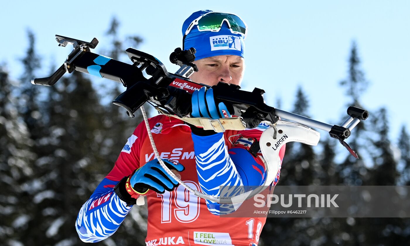 Slovenia Biathlon Worlds Men Pursuit