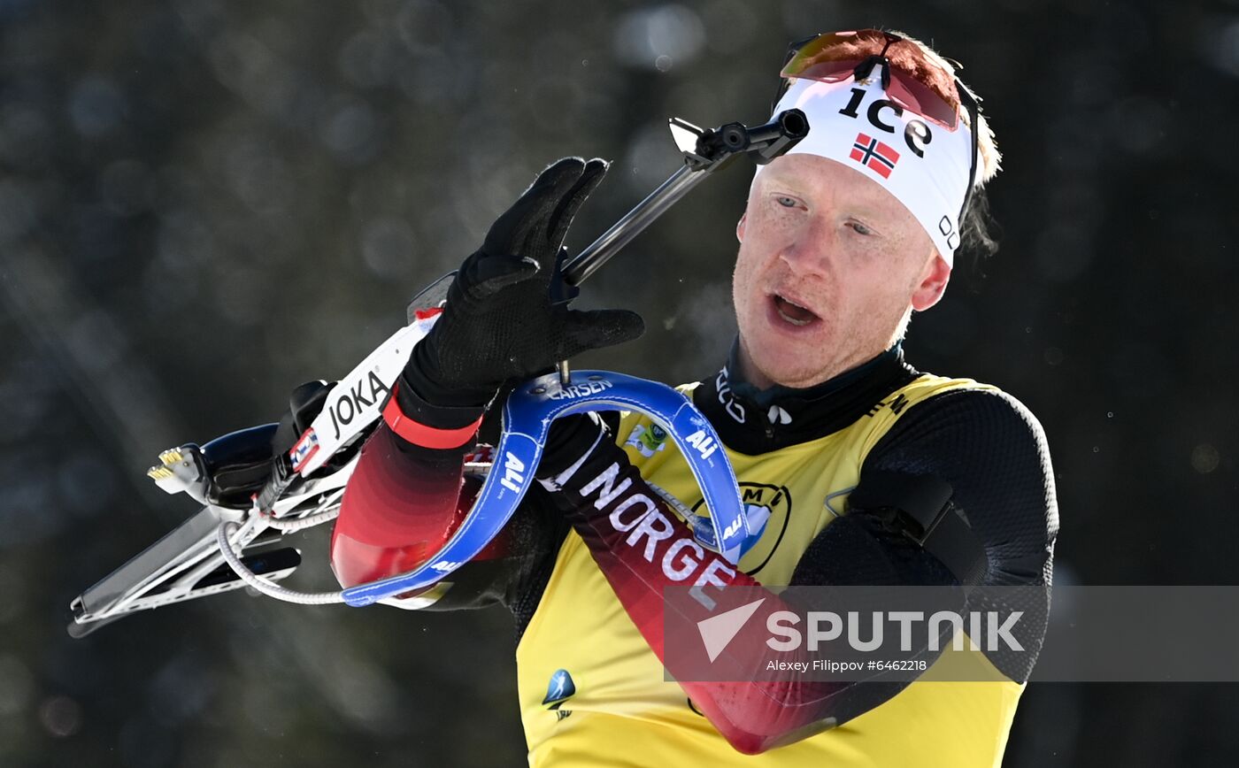 Slovenia Biathlon Worlds Men Pursuit