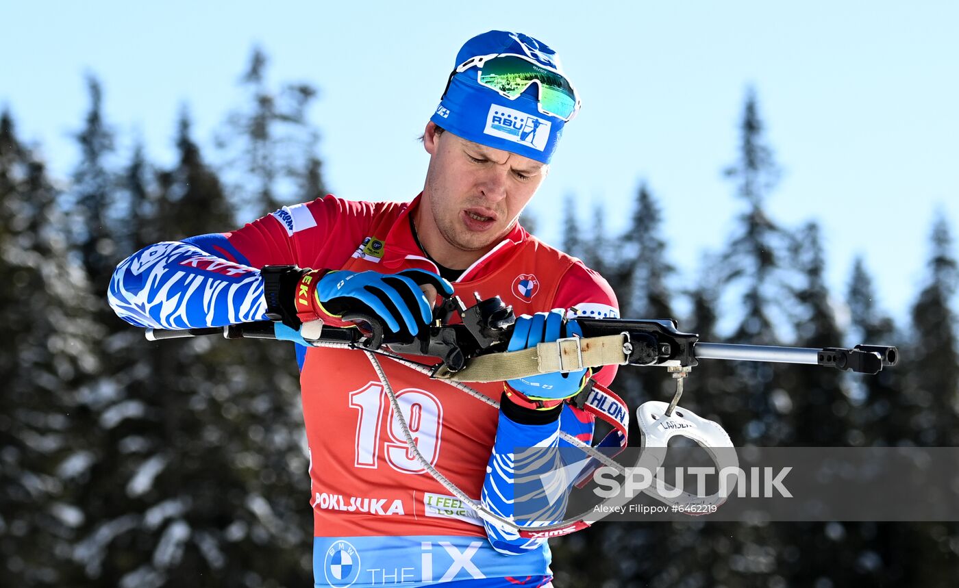 Slovenia Biathlon Worlds Men Pursuit