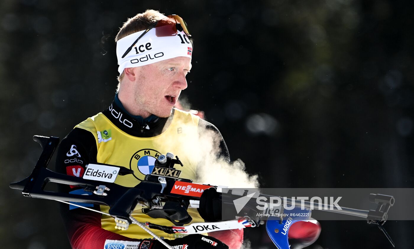Slovenia Biathlon Worlds Men Pursuit
