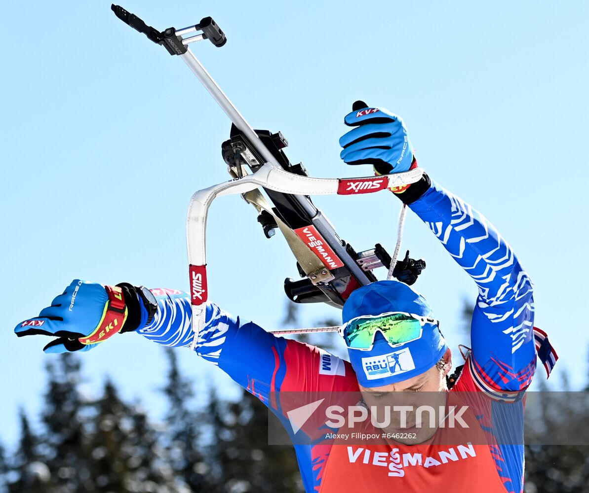 Slovenia Biathlon Worlds Men Pursuit
