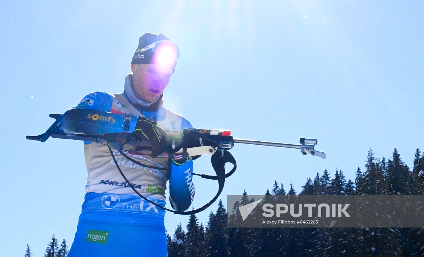 Slovenia Biathlon Worlds Men Pursuit