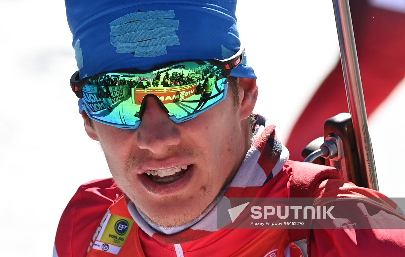 Slovenia Biathlon Worlds Men Pursuit