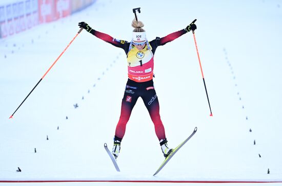 Slovenia Biathlon Worlds Women Pursuit