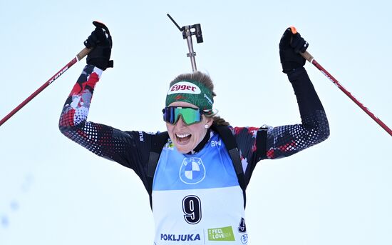 Slovenia Biathlon Worlds Women Pursuit