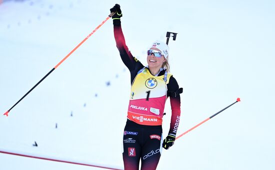 Slovenia Biathlon Worlds Women Pursuit