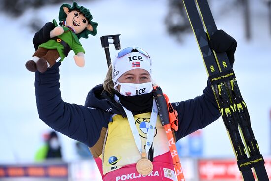 Slovenia Biathlon Worlds Women Pursuit