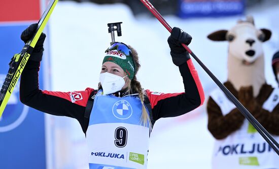 Slovenia Biathlon Worlds Women Pursuit