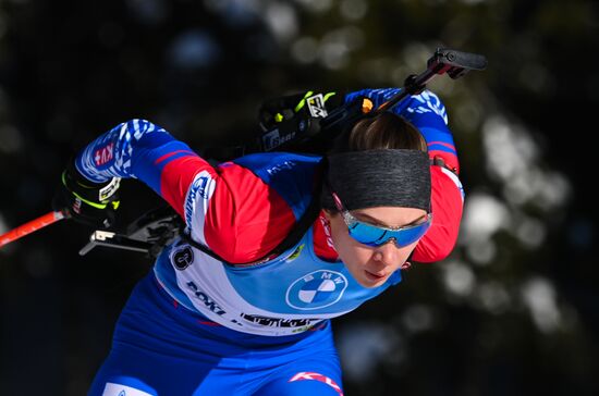 Slovenia Biathlon Worlds Women Pursuit
