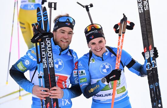 Slovenia Biathlon Worlds Single Mixed Relay