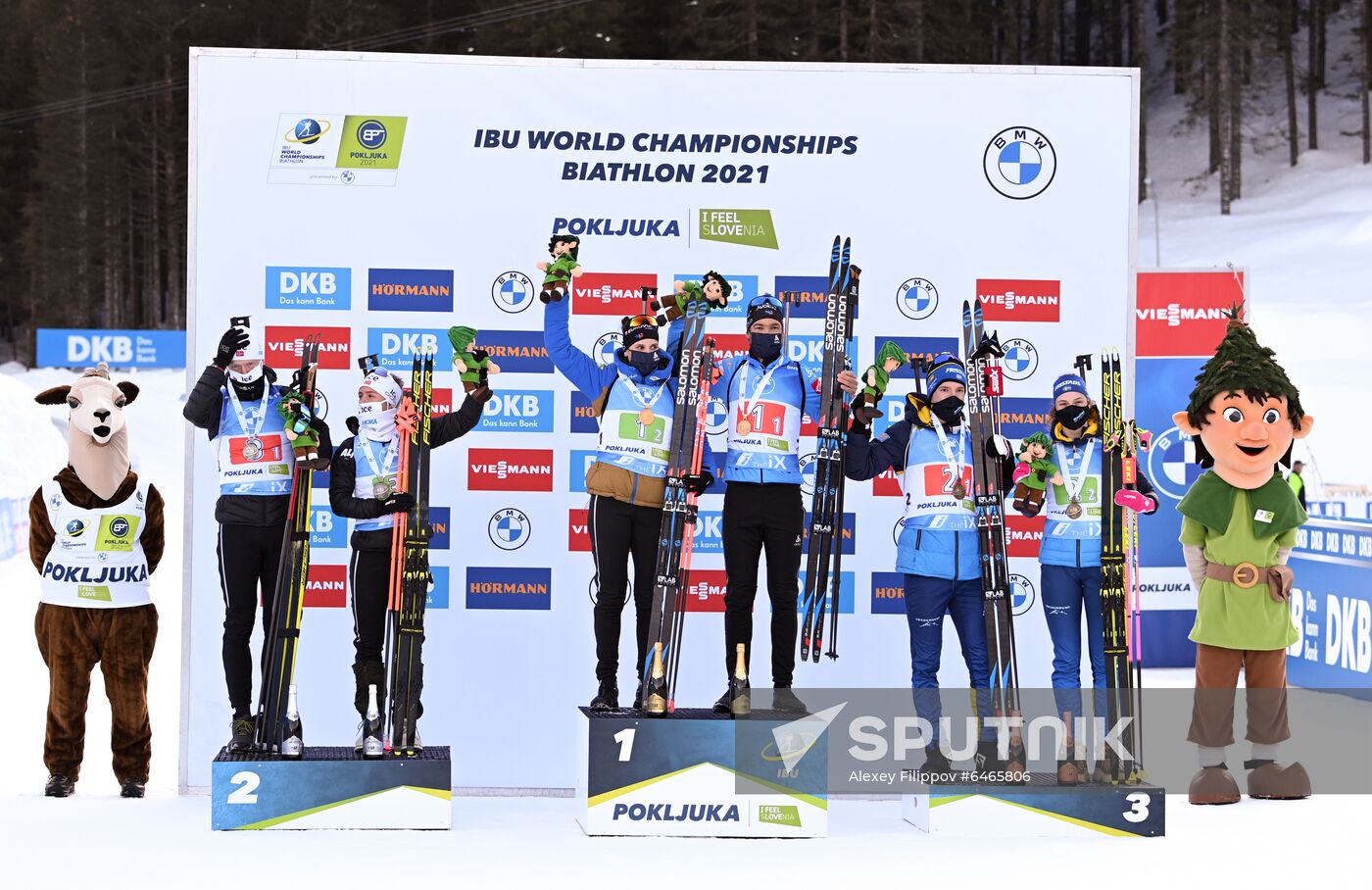 Slovenia Biathlon Worlds Single Mixed Relay