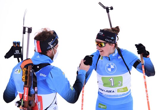 Slovenia Biathlon Worlds Single Mixed Relay
