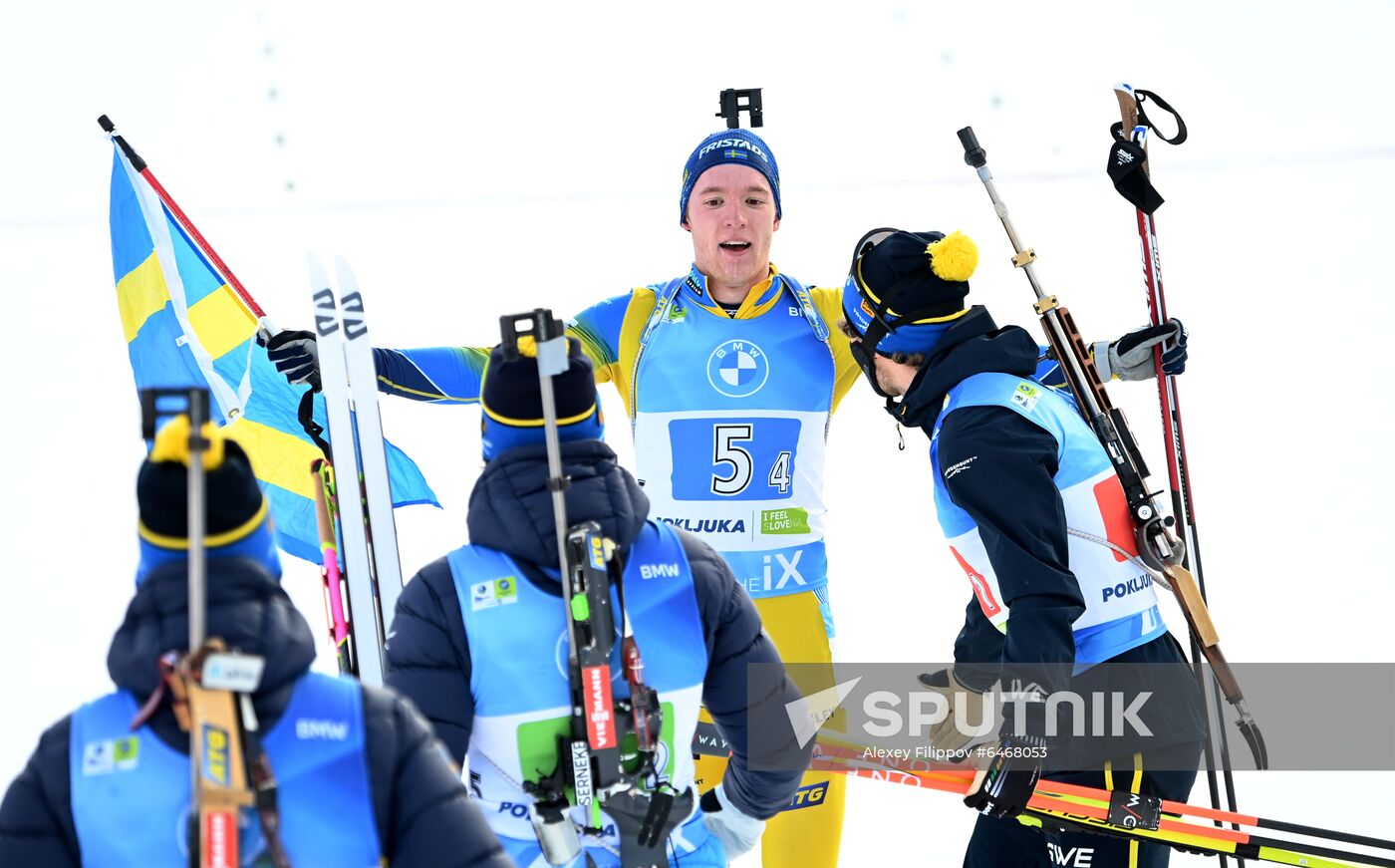 Slovenia Biathlon Worlds Men Relay