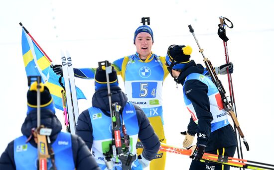 Slovenia Biathlon Worlds Men Relay