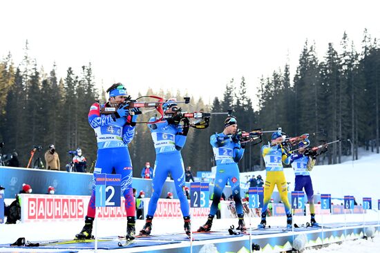 Slovenia Biathlon Worlds Men Relay