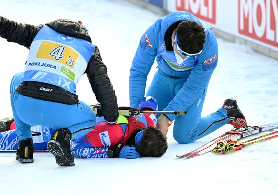 Slovenia Biathlon Worlds Men Relay