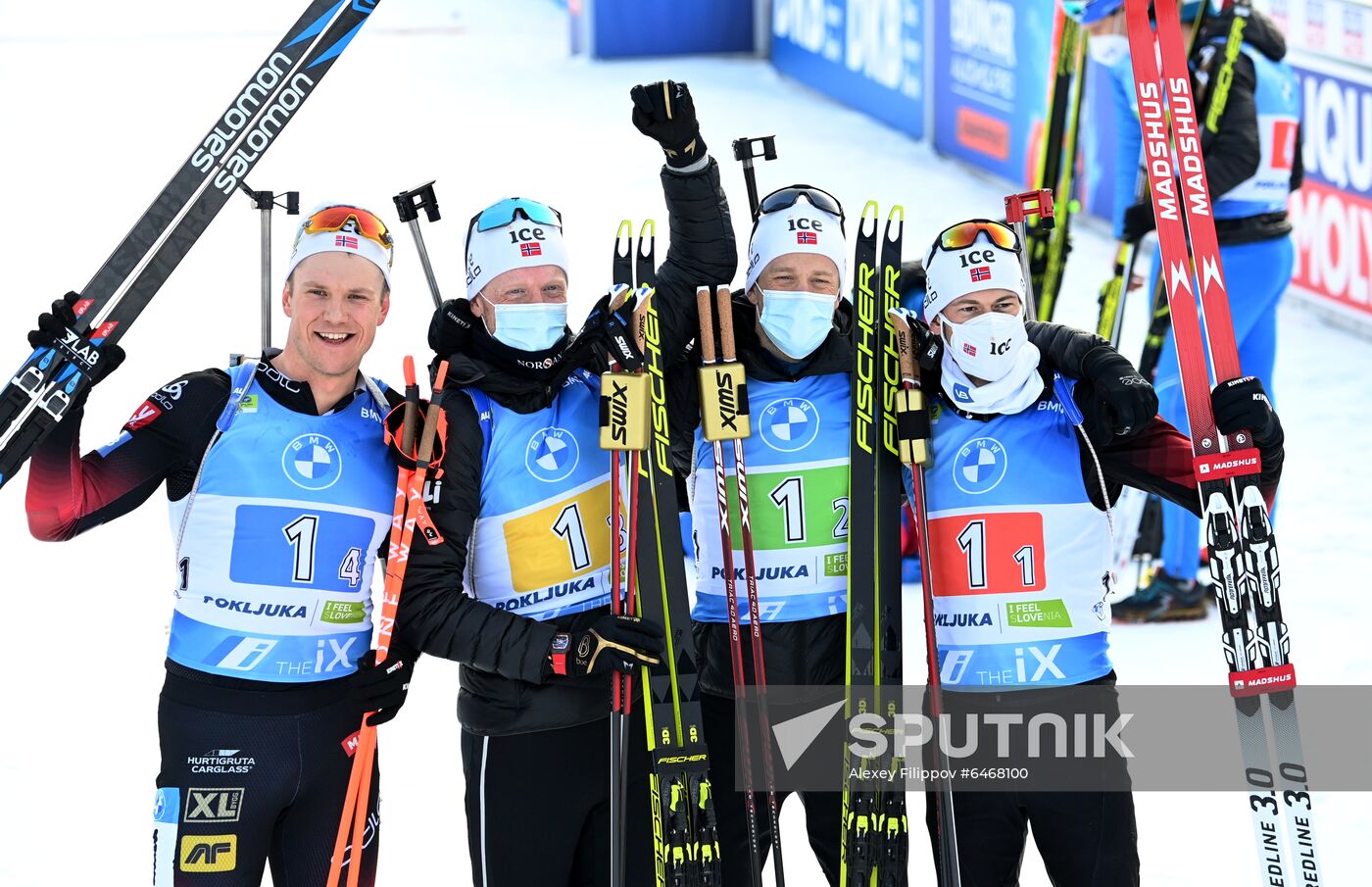 Slovenia Biathlon Worlds Men Relay