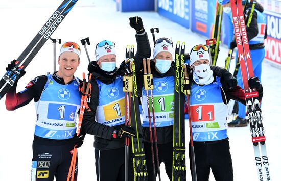 Slovenia Biathlon Worlds Men Relay