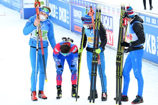 Slovenia Biathlon Worlds Men Relay