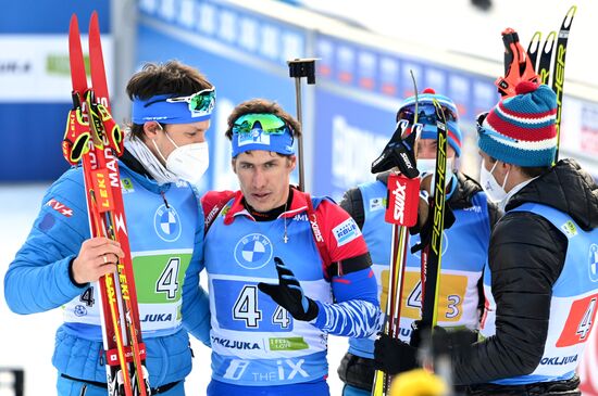 Slovenia Biathlon Worlds Men Relay