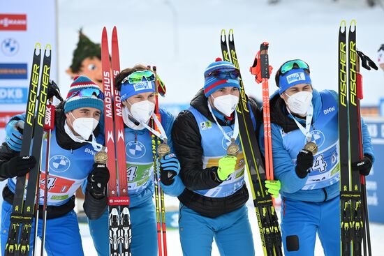 Slovenia Biathlon Worlds Men Relay