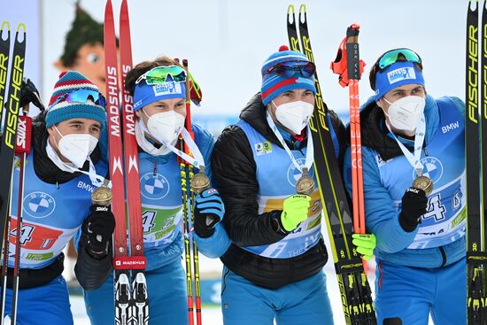 Slovenia Biathlon Worlds Men Relay