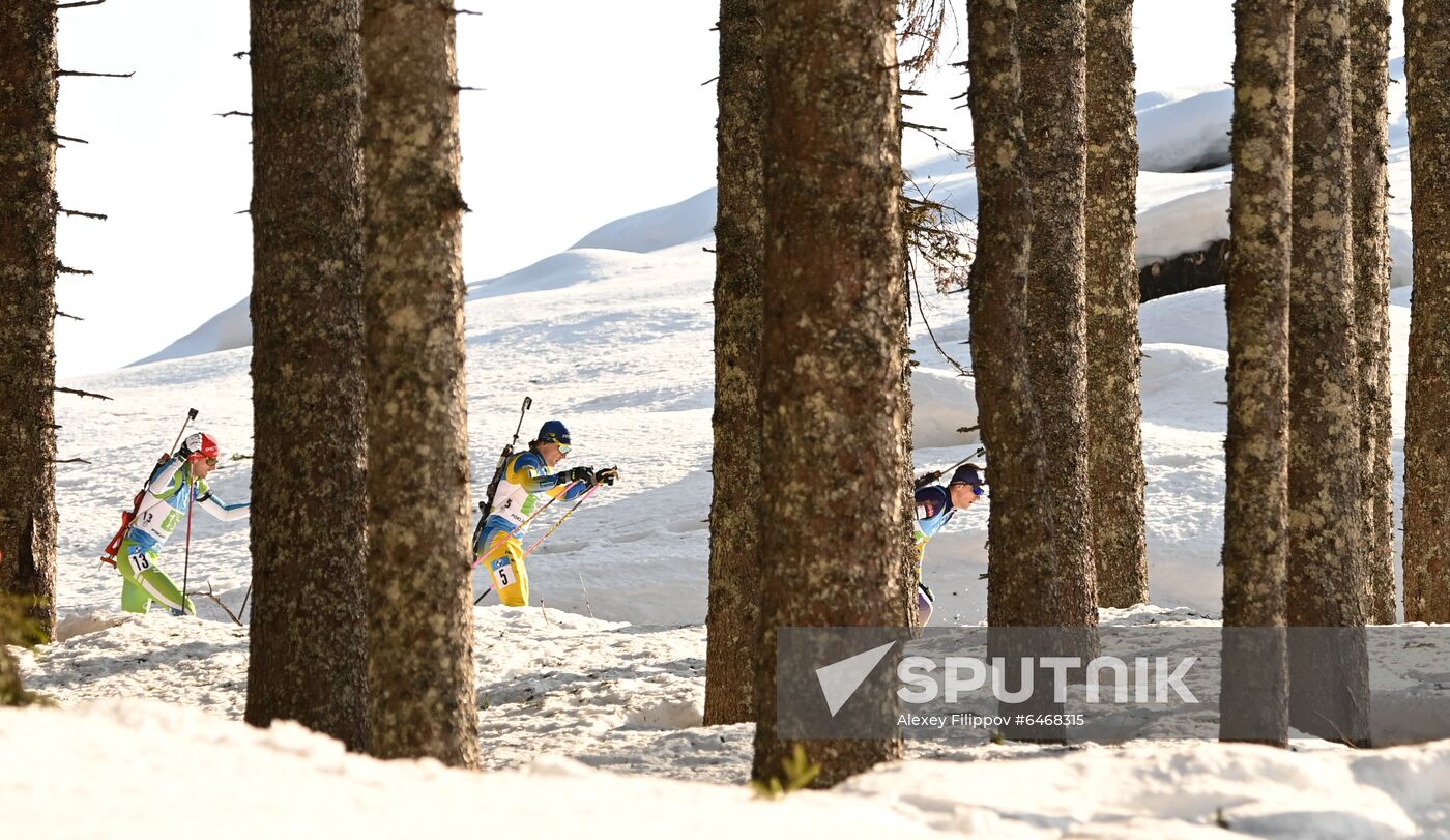 Slovenia Biathlon Worlds Men Relay