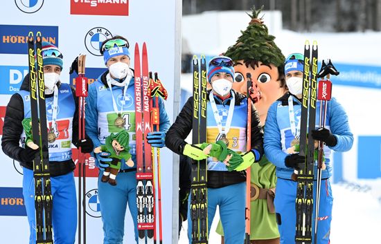 Slovenia Biathlon Worlds Men Relay