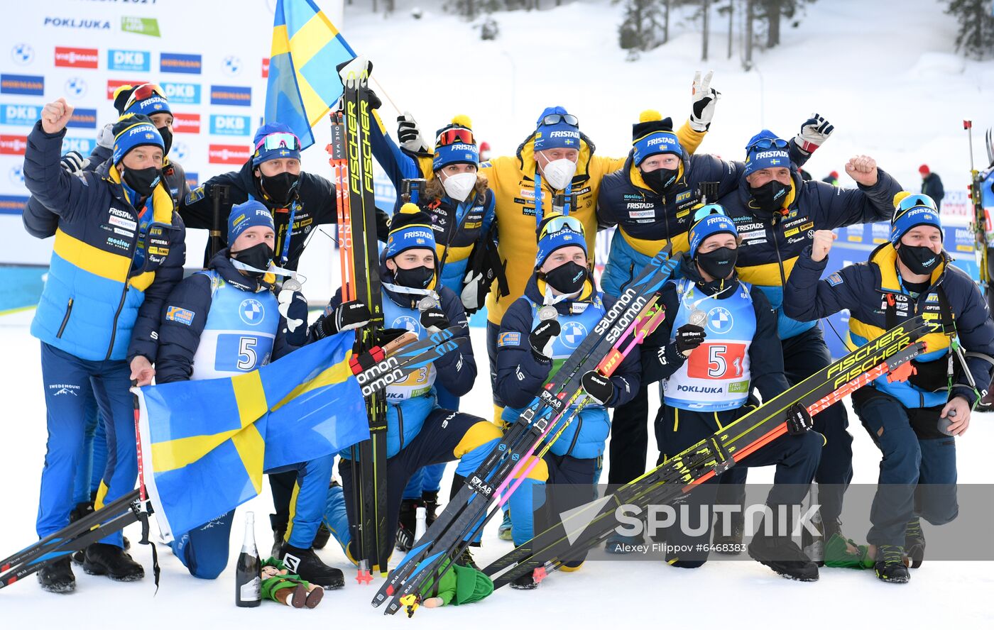 Slovenia Biathlon Worlds Men Relay