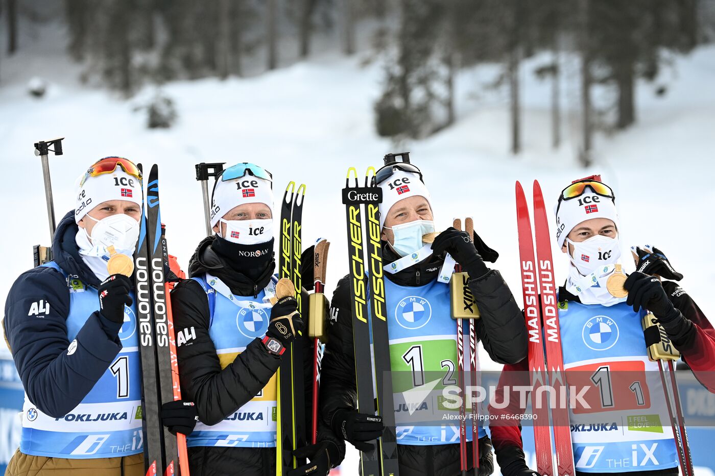 Slovenia Biathlon Worlds Men Relay