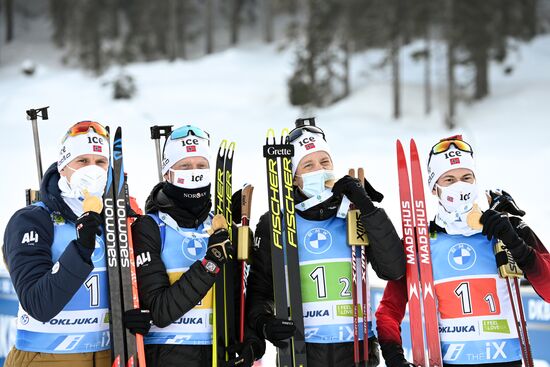 Slovenia Biathlon Worlds Men Relay