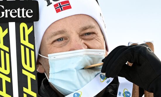 Slovenia Biathlon Worlds Men Relay