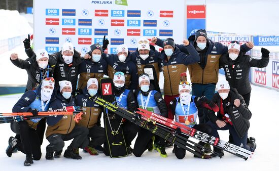 Slovenia Biathlon Worlds Men Relay