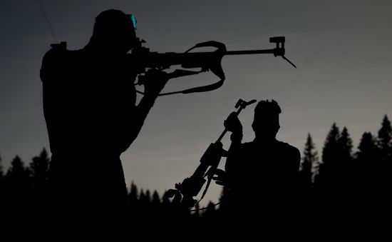 Slovenia Biathlon Worlds Men Relay