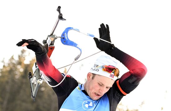Slovenia Biathlon Worlds Men Relay