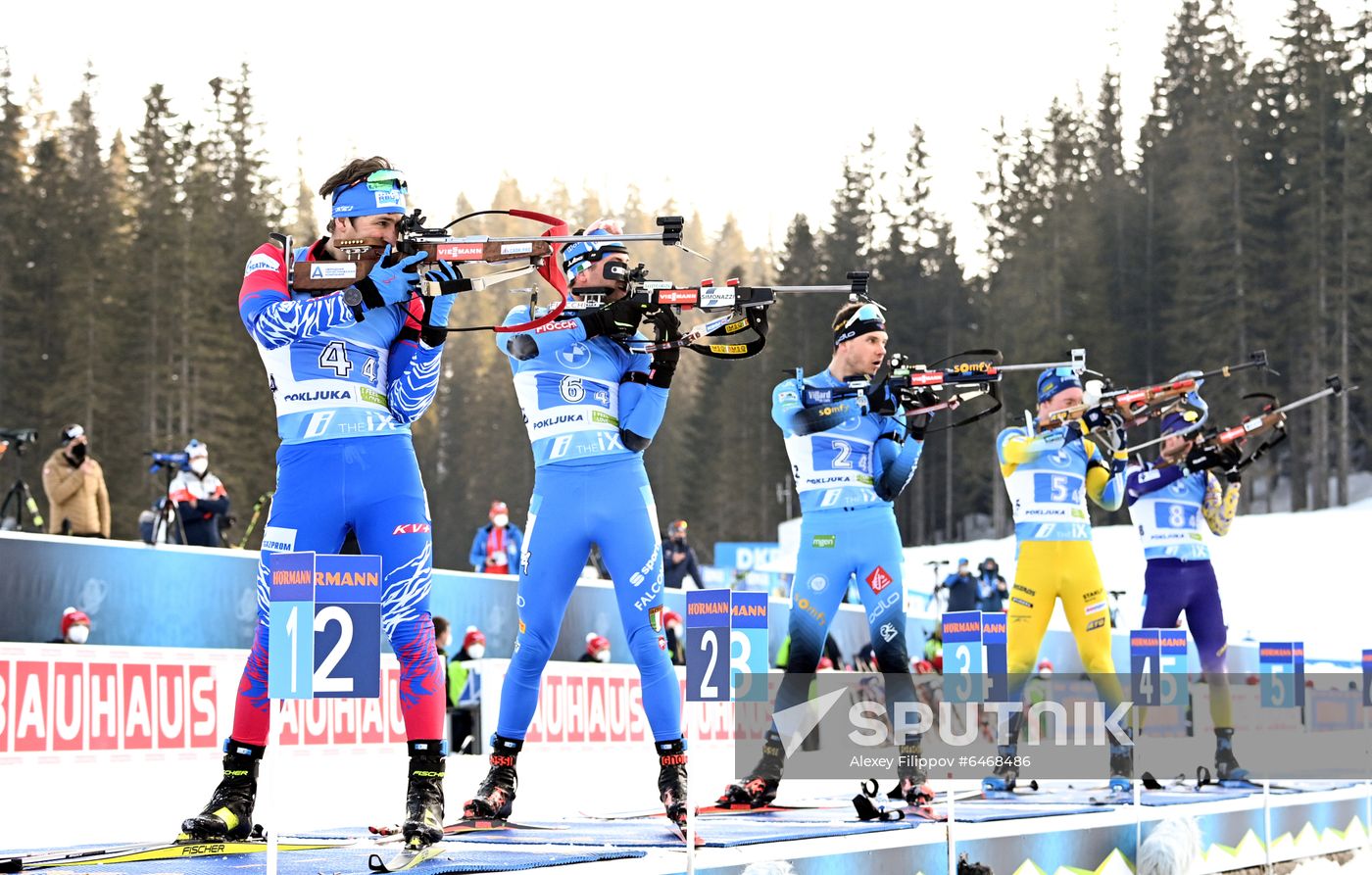 Slovenia Biathlon Worlds Men Relay
