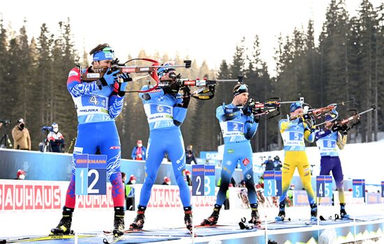 Slovenia Biathlon Worlds Men Relay