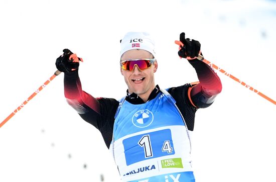 Slovenia Biathlon Worlds Men Relay
