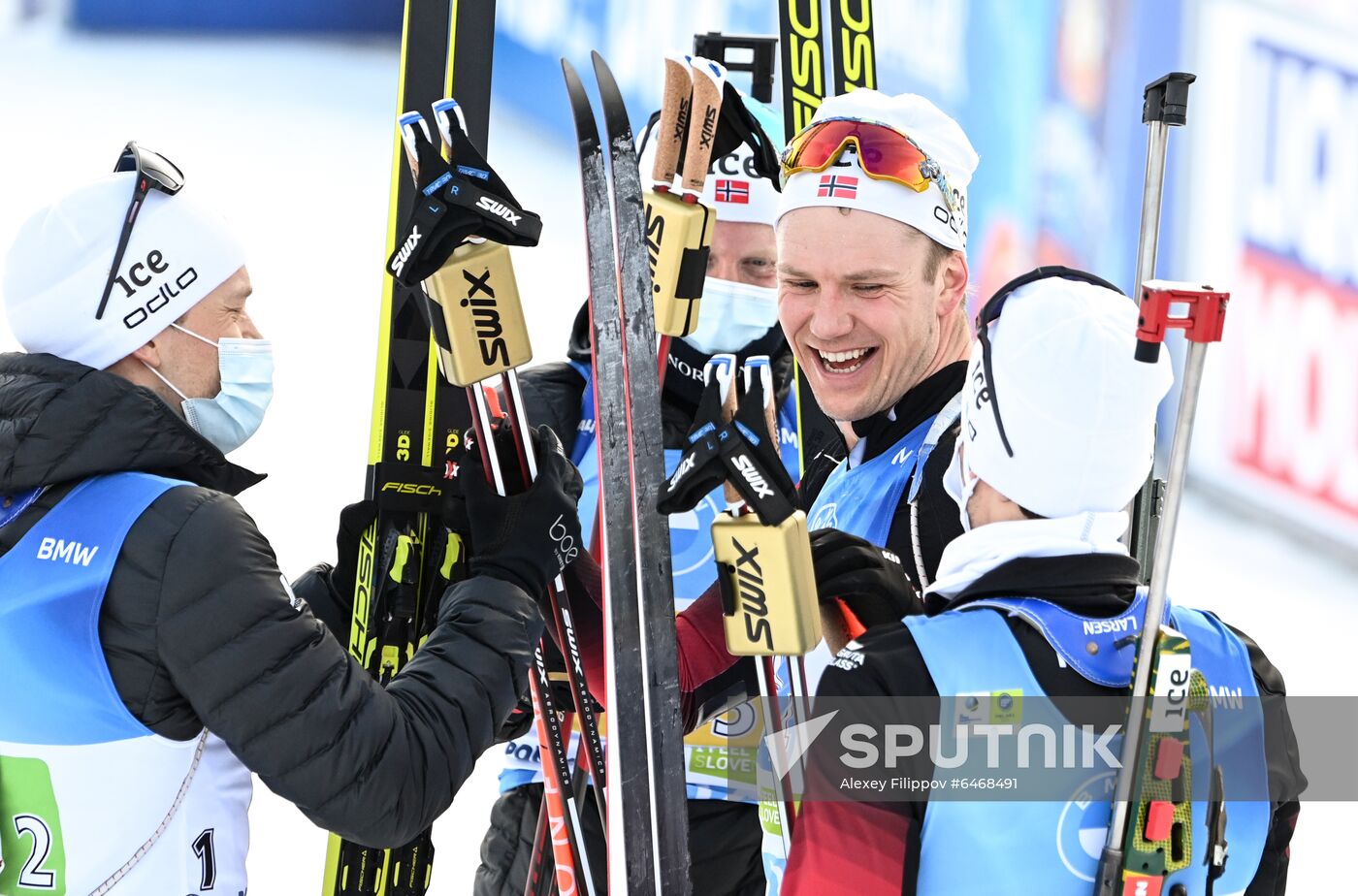Slovenia Biathlon Worlds Men Relay