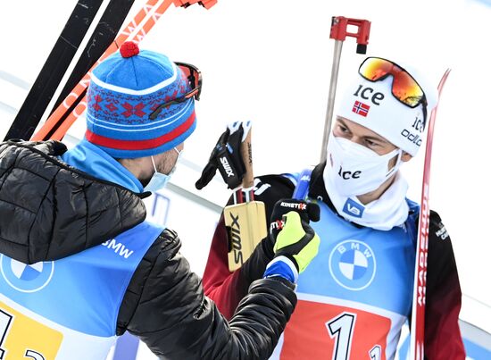 Slovenia Biathlon Worlds Men Relay